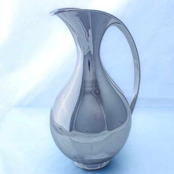 Georg Jensen Denmark Silver Pitcher 1950s Vintage Sculptural Design - Picture 10 of 10